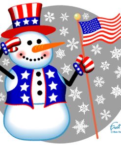 Snowman Patriotic