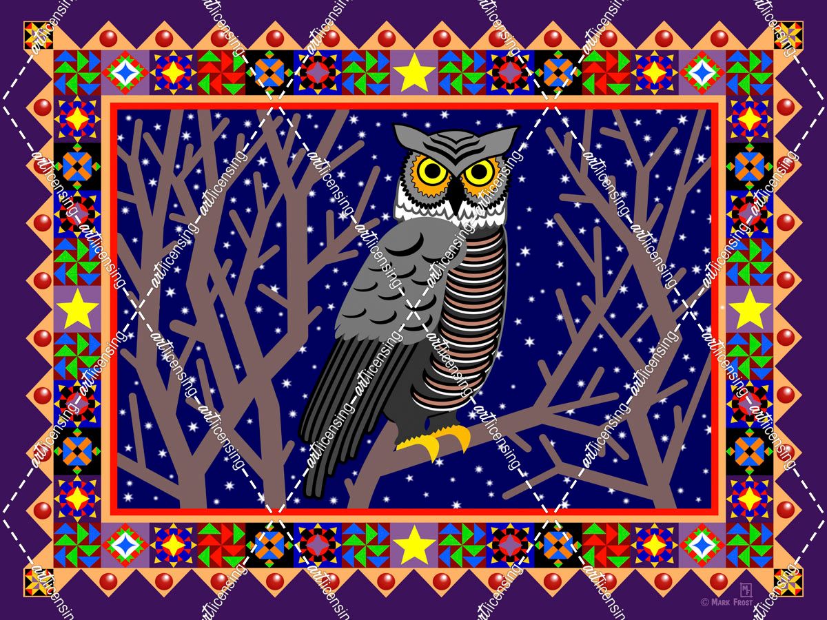 Americana Quilt Horned Owl