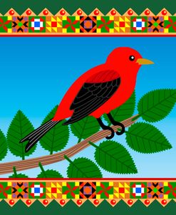 Americana Quilt Scarlet Tanager