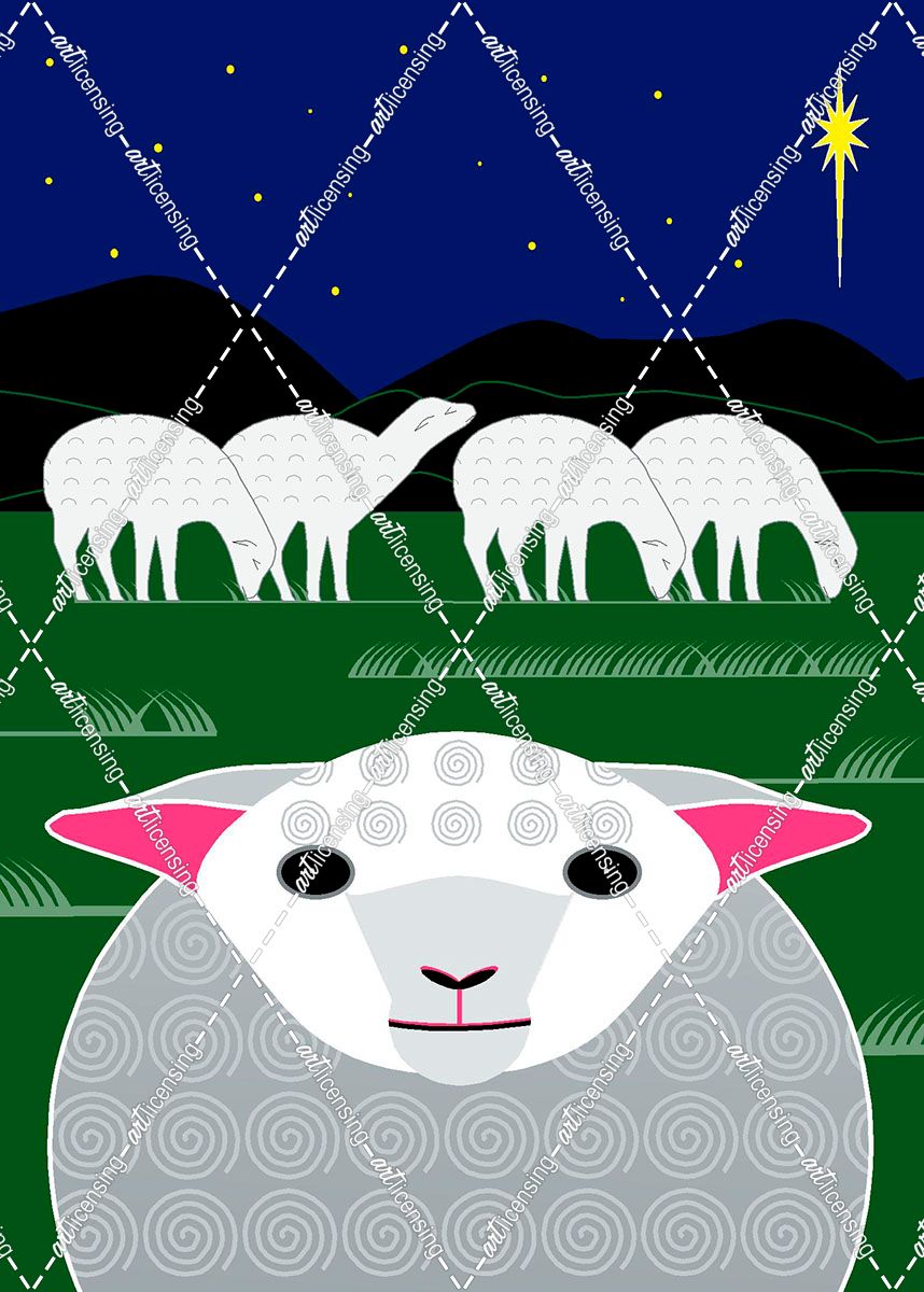 Vertical Christmas Sheep