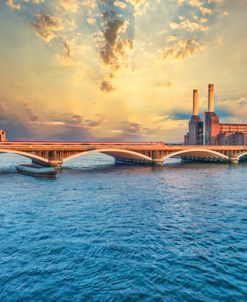 Iconic Battersea Power Station During Sunset VI
