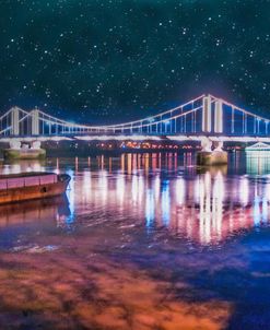 Illuminated Chelsea Bridge At Night III