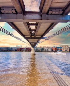 Millennium Bridge At Sunset