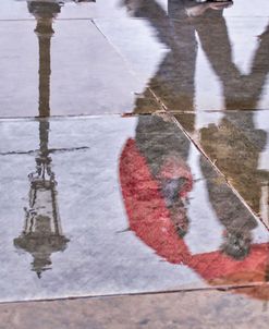 Red Umbrellas Reflection