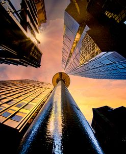 Skyscrapers And Sunset