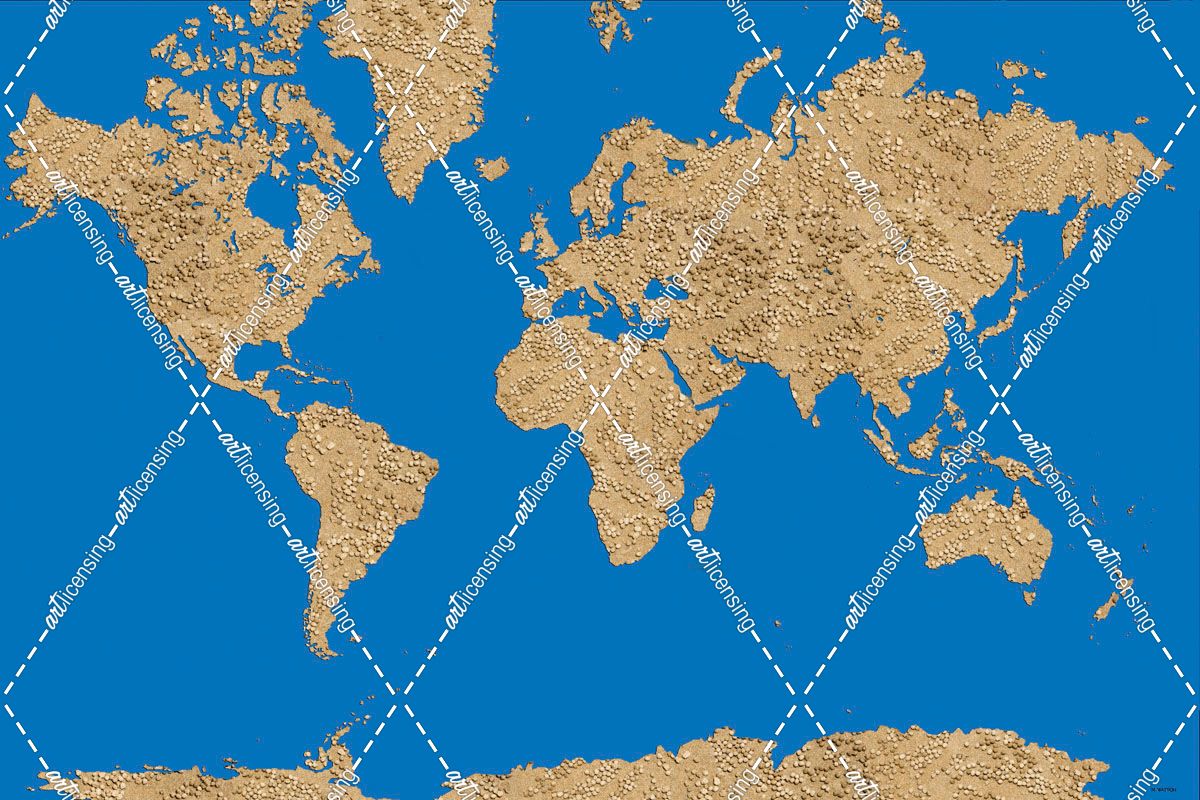 World Map – Sand Dots 1