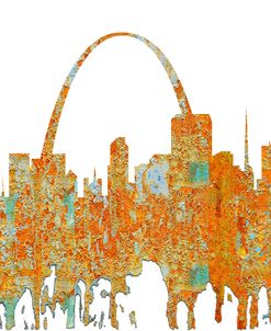 St Louis Missouri Skyline-Rust