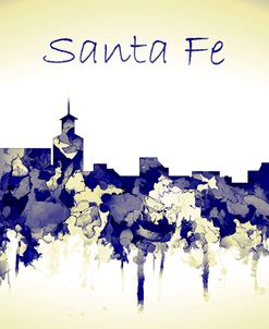 Santa Fe New Mexico Skyline-Harsh Blue Yellow
