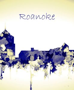 Roanoke Virginia Skyline-Harsh Blue Yellow