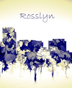 Rosslyn Virginia Skyline-Harsh Blue Yellow