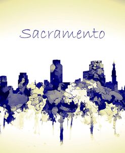 Sacramento California Skyline-Harsh Blue Yellow