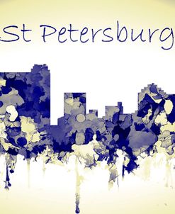 St Petersburg Florida Skyline-Harsh Blue Yellow
