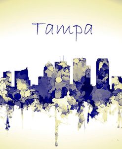 Tampa Florida Skyline-Harsh Blue Yellow