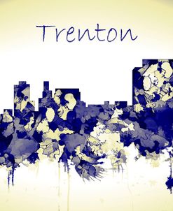 Trenton New Jersey Skyline-Harsh Blue Yellow