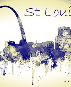 St Louis Missouri Skyline-Harsh Blue Yellow