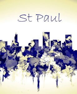 St Paul Minnesota Skyline-Harsh Blue Yellow
