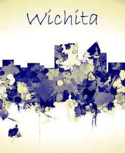 Wichita Kansas  Skyline-Harsh Blue Yellow