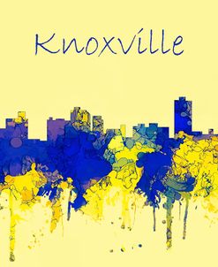 Knoxville Tennessee Skyline-harsh blue yellow