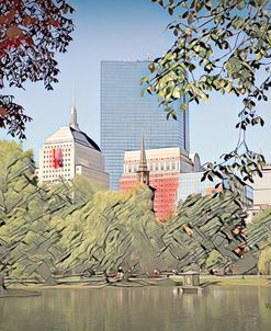 Boston Skyline From The Park – Burn’t Edge