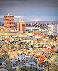Downtown Albuquerque New Mexico Skyline
