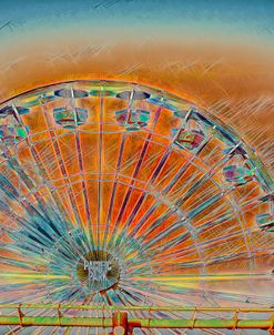 Pacific Park Wheel – Sunset thru haze