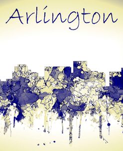 Arlington Texas Skyline-Harsh Blue Yellow