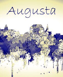 Augusta Maine Skyline-Harsh Blue Yellow