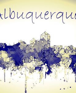 Albuquerque New Mexico Skyline-Harsh Blue Yellow