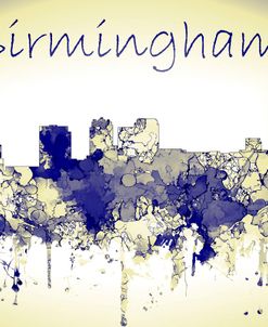 Birmingham Alabama Skyline-Harsh Blue Yellow