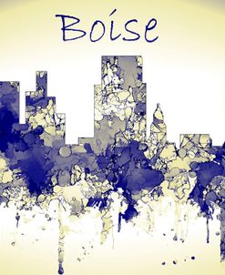 Boise Idaho Skyline-Harsh Blue Yellow