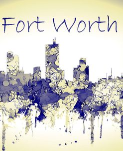 Fort Worth Texas Skyline-Harsh Blue Yellow