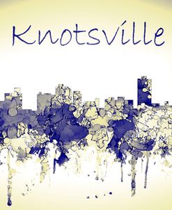 Knoxville Tennessee Skyline-Harsh Blue Yellow