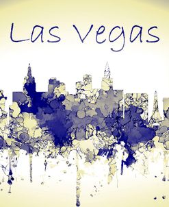 Las Vegas Nevada Skyline-Harsh Blue Yellow