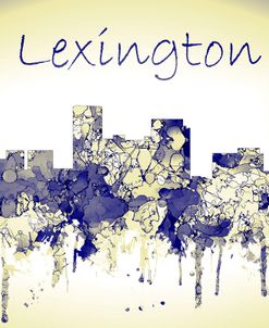 Lexington Kentucky Skyline-Harsh Blue Yellow