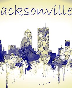 Jacksonville Florida Skyline-Harsh Blue Yellow