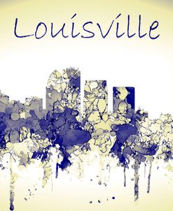 Louisville Kentucky Skyline-Harsh Blue Yellow