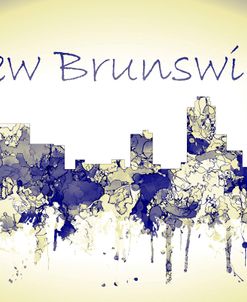 New Brunswick New Jersey Skyline-Harsh Blue Yellow