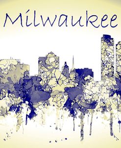 Milwaukee Wisconsin Skyline-Harsh Blue Yellow