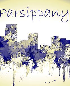 Parsippany New Jersey Skyline-Harsh Blue Yellow
