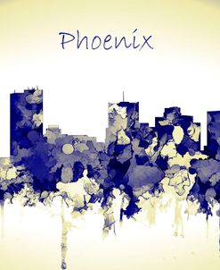 Phoenix Arizona Skyline-Harsh Blue Yellow