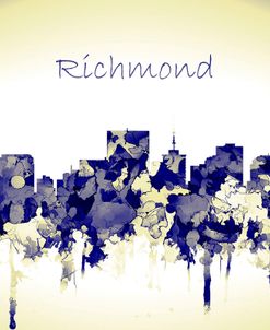 Richmond Virginia Skyline-Harsh Blue Yellow