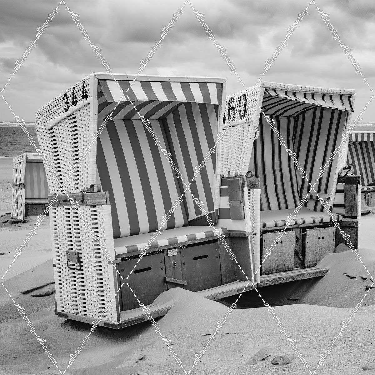 Black and White Beach Chairs