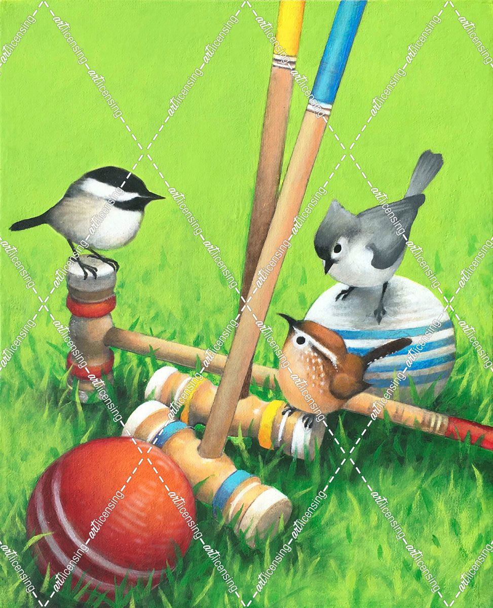 Songbirds At Croquet Game