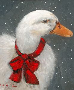 Goose Red Xmas Bow