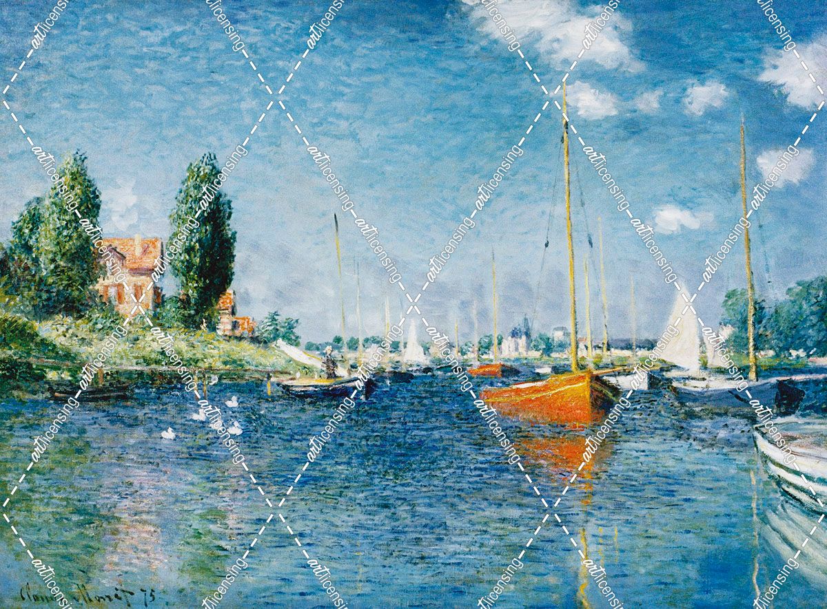 Monet-Red Boats at Argenteuil