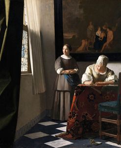 Woman Writing A Letter With Her Maid – Johannes Vermeer
