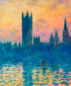 Parliament Sunset – Claude Monet