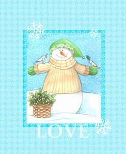 Snowman Dove Love