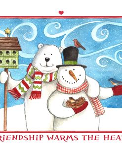 Snowman Bear Friendship