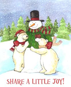 Snowman and Polar Share Joy